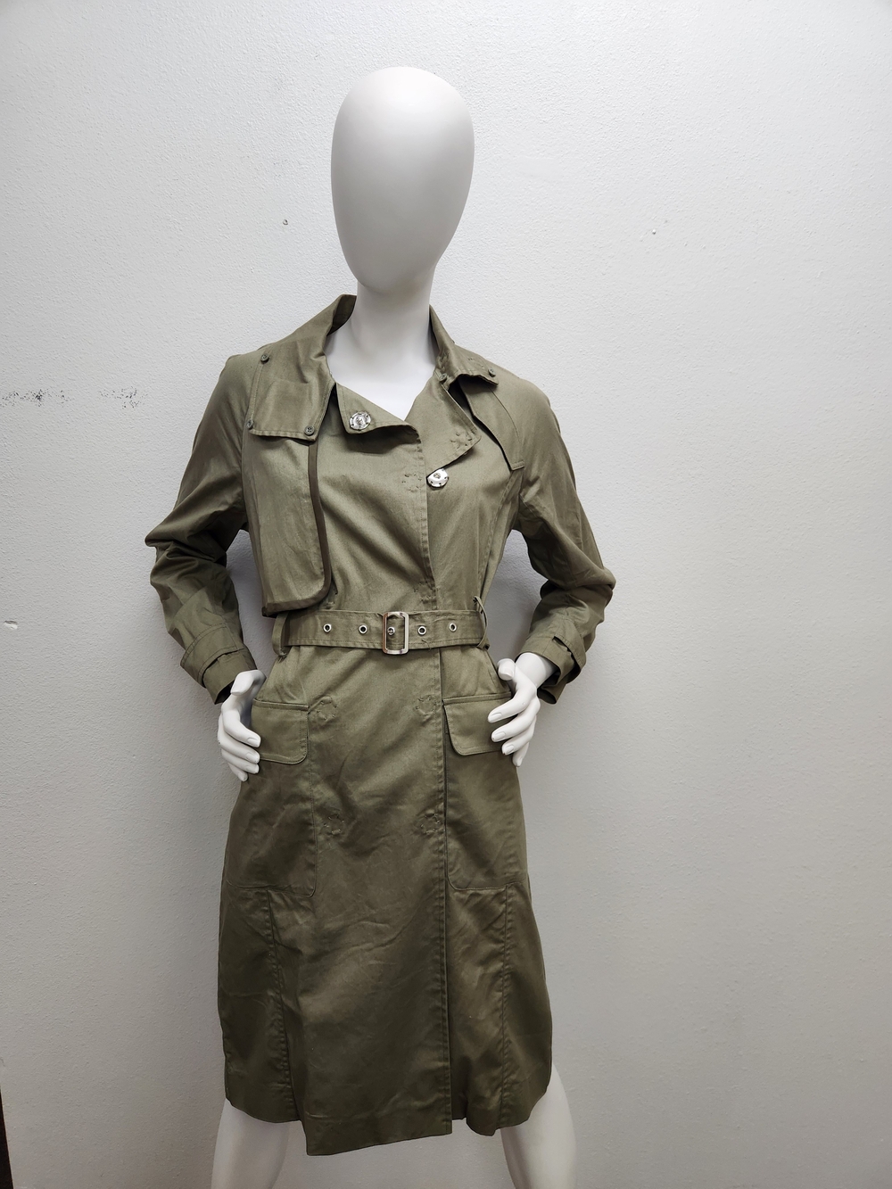 Rebecca Minkoff Olive Utility Belted Trench Coat Size XS